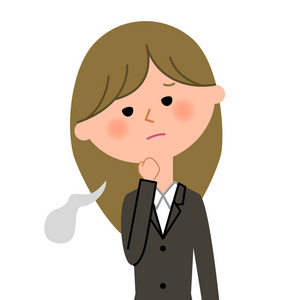 年轻的女商人叹息照片