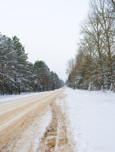 冬季乡村道路