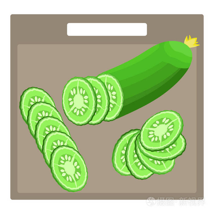 鲜黄瓜切切成薄片切成方块