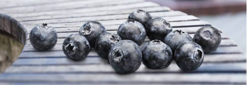 成熟的新鲜蓝莓