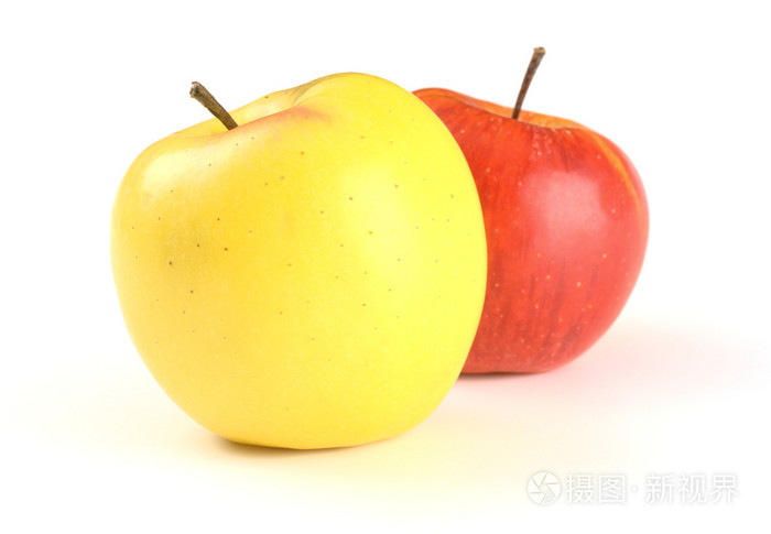 红黄两个苹果
