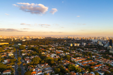 巴西圣保罗市，巴西的鸟瞰图