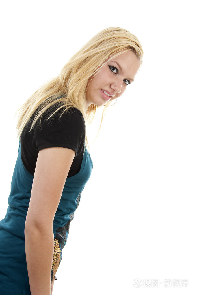 年轻的金发女子摆姿势照片-正版商用图片01437i-摄图新视界