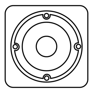 扬声器图标，大纲样式