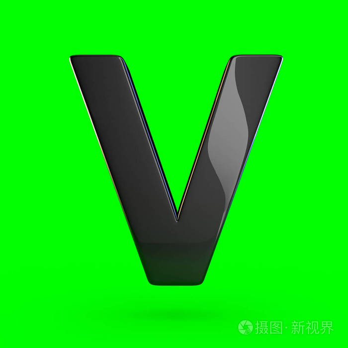 黑色字母大写v