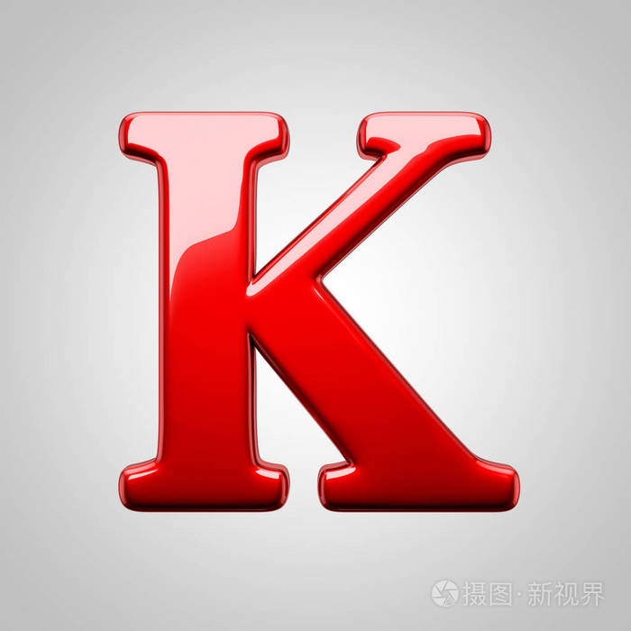 红色字母大写 k