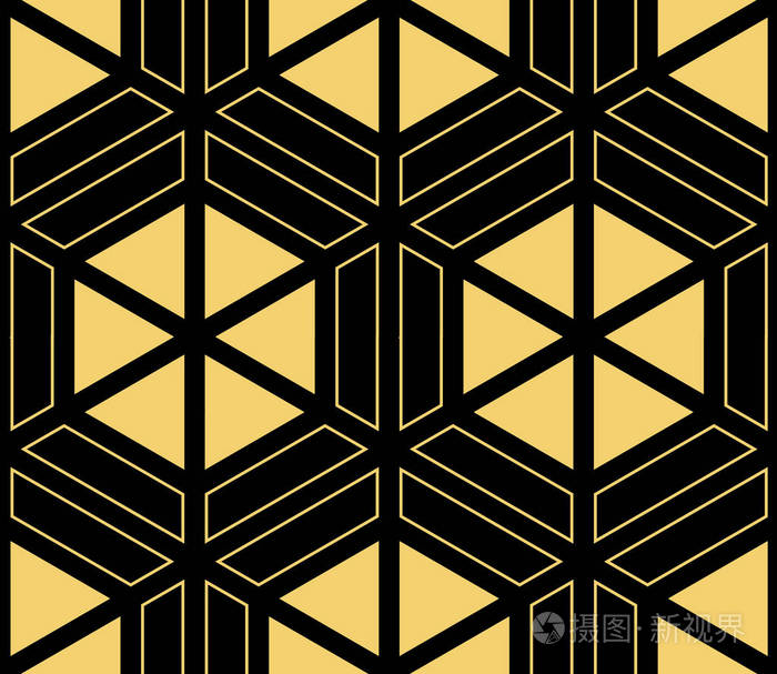 抽象的几何背景.六角形网格与嵌入式单元格