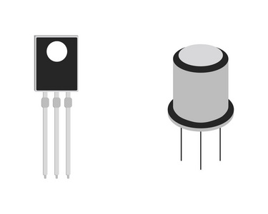 晶体管等距的图标。矢量图