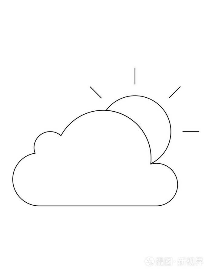 太阳和云的图标