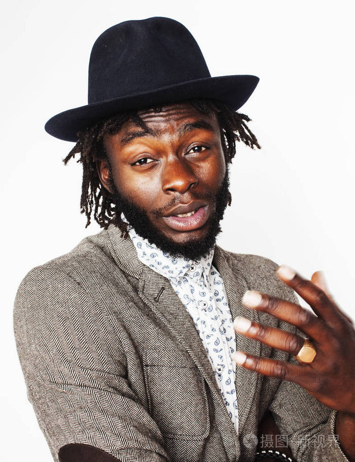 年轻英俊的黑人美国男孩照片-正版商用图片0151mo-摄图新视界