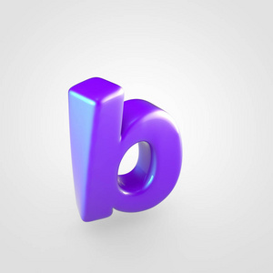 有光泽的紫色字母 B