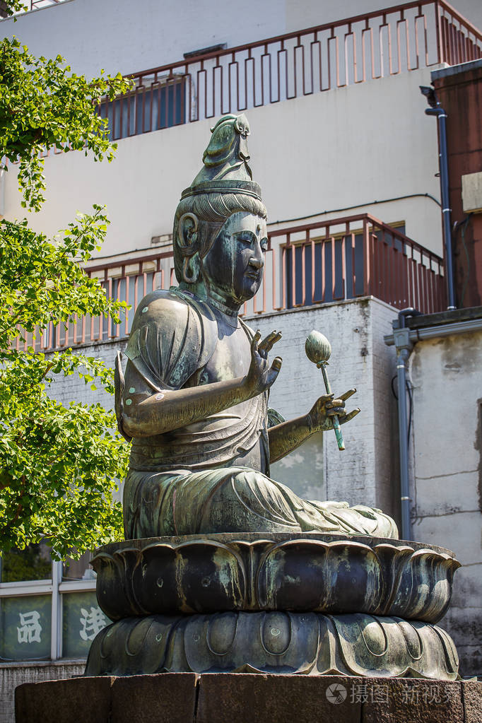 在日本,在东京浅草寺佛像
