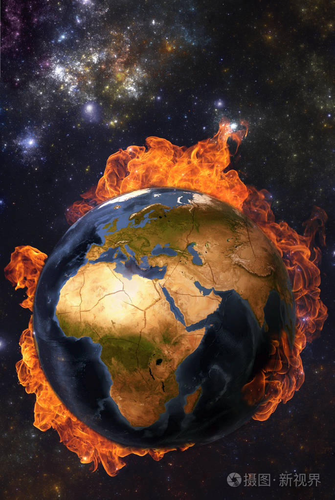 全球变暖的概念图