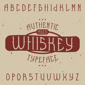 葡萄酒标签字体命名威士忌