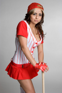 棒球女孩图片
