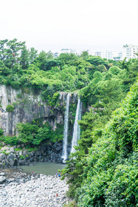 济州岛的正房瀑布