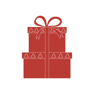 矢量图的礼品盒装饰圣诞树