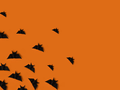 黑色的折纸蝙蝠