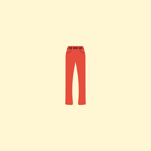 平面图标裤子元素。矢量图的平面图标裤子孤立在干净的背景。可以用作裤子 衣服和裤子符号