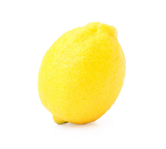 新鲜的柠檬果与剪切路径的白色背景上