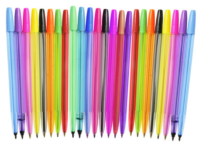 一排彩色笔