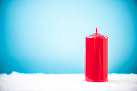 红蜡烛在雪，圣诞节设计模板