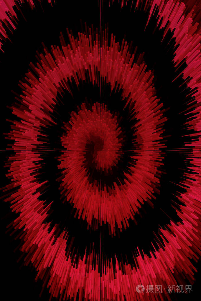 混沌背景与疯狂的方向蓝色和红色的光条纹的运动概念