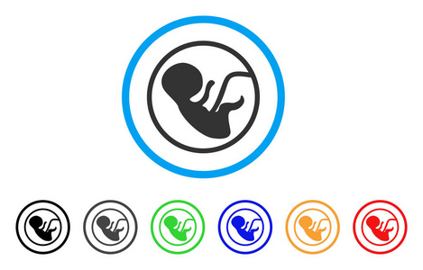 人类胚胎圆形的图标照片