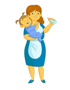 与孩子的保姆图片