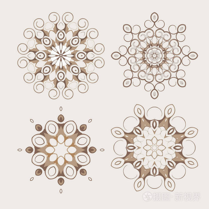 美丽的圆形图案 为您的设计的 螺旋循环模式插画 正版商用图片017m0d 摄图新视界