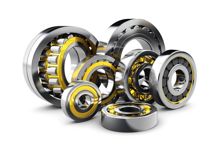 轴承球.白色背景上分离出的三维图照片