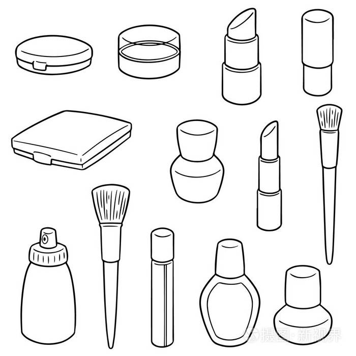 向量集的化妆品插画-正版商用图片01807v-摄图新视界