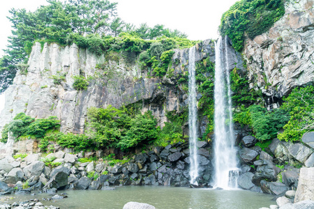 济州岛的正房瀑布