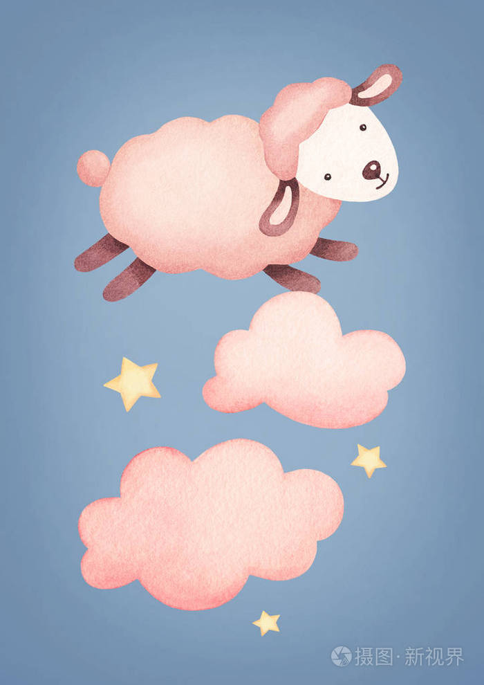 可爱的羊和云