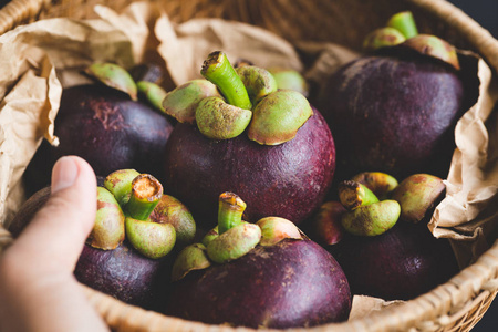 山竹果新鲜水果照片