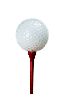 高尔夫球和红球