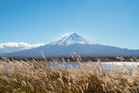 秋天的颜色，日本的富士山