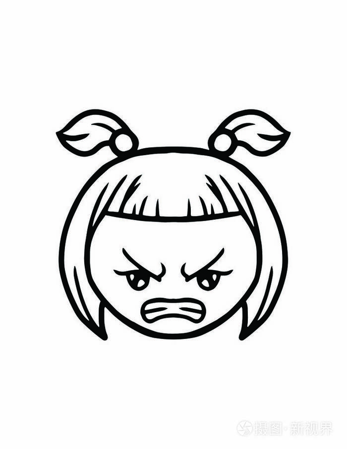 细线张生气的脸图标