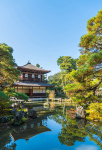 美丽的建筑，在银阁银阁寺