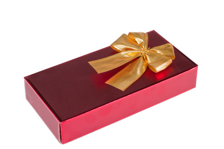 一个红色礼品盒