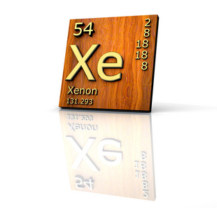 氙气元素周期表木制板