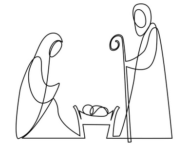 基督降生的场景与圣洁的家庭图片