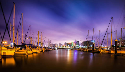 在得克萨斯州科珀斯附近的夜景