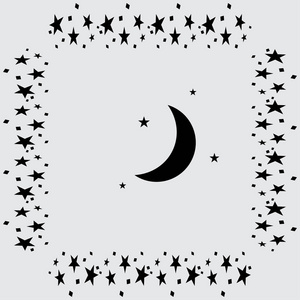 月亮和星星的图标