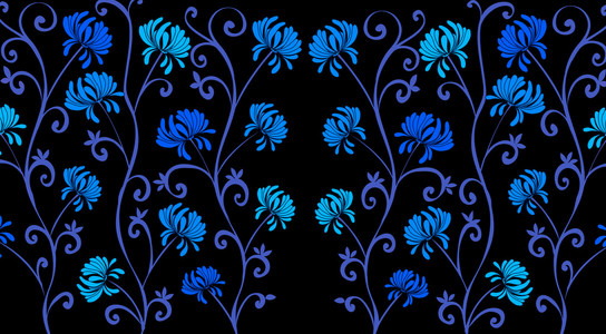 蓝色雏菊花型
