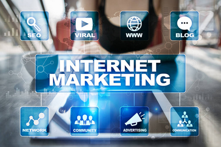 互联网营销的概念。Seo。业务和技术