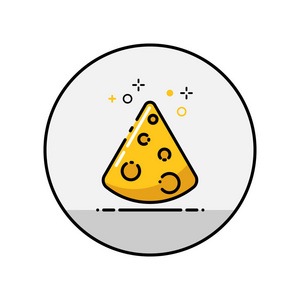 奶酪扁线图标