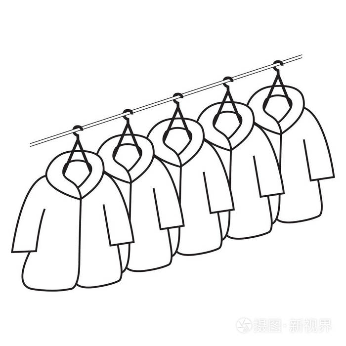 单色图像的衣服挂在衣架上插画-正版商用图片01a5ix-摄图新视界