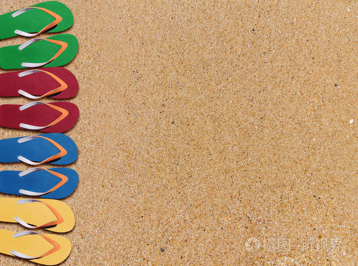 人的生活方式四放松橙色沙滩高建群拖鞋