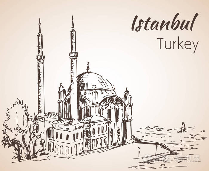 土耳其建筑物简笔画图片